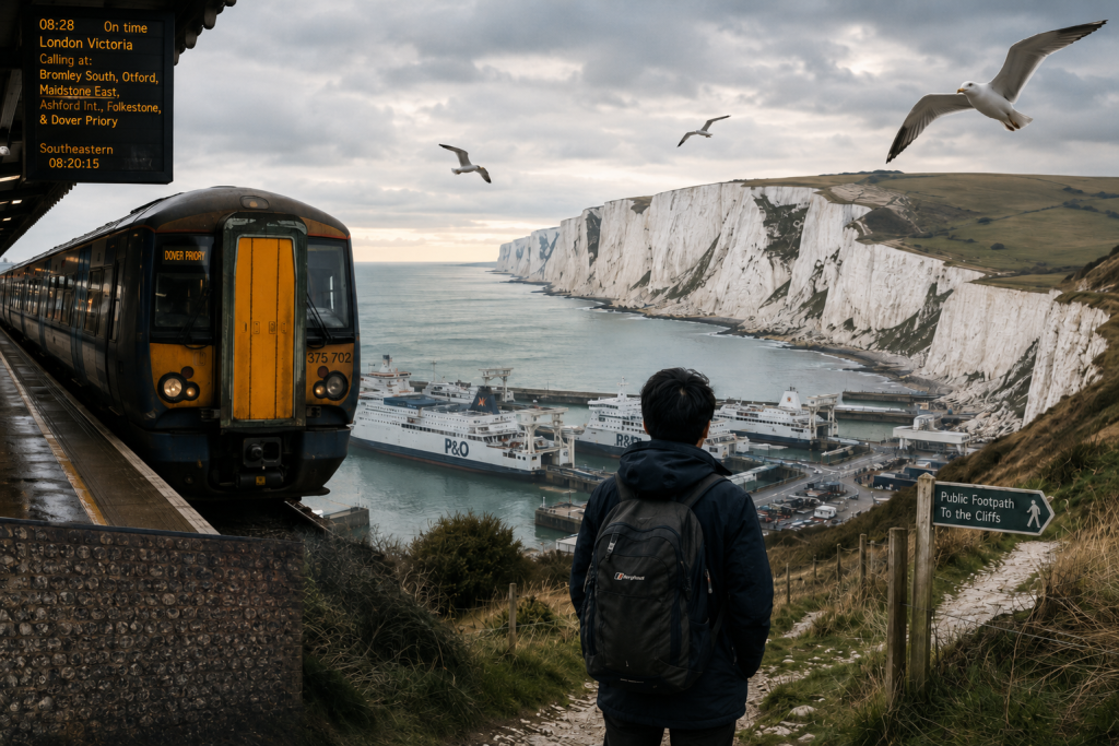 A SOLO JOURNEY TO THE WHITE CHALK CLIFFS OF DOVER, ENGLAND